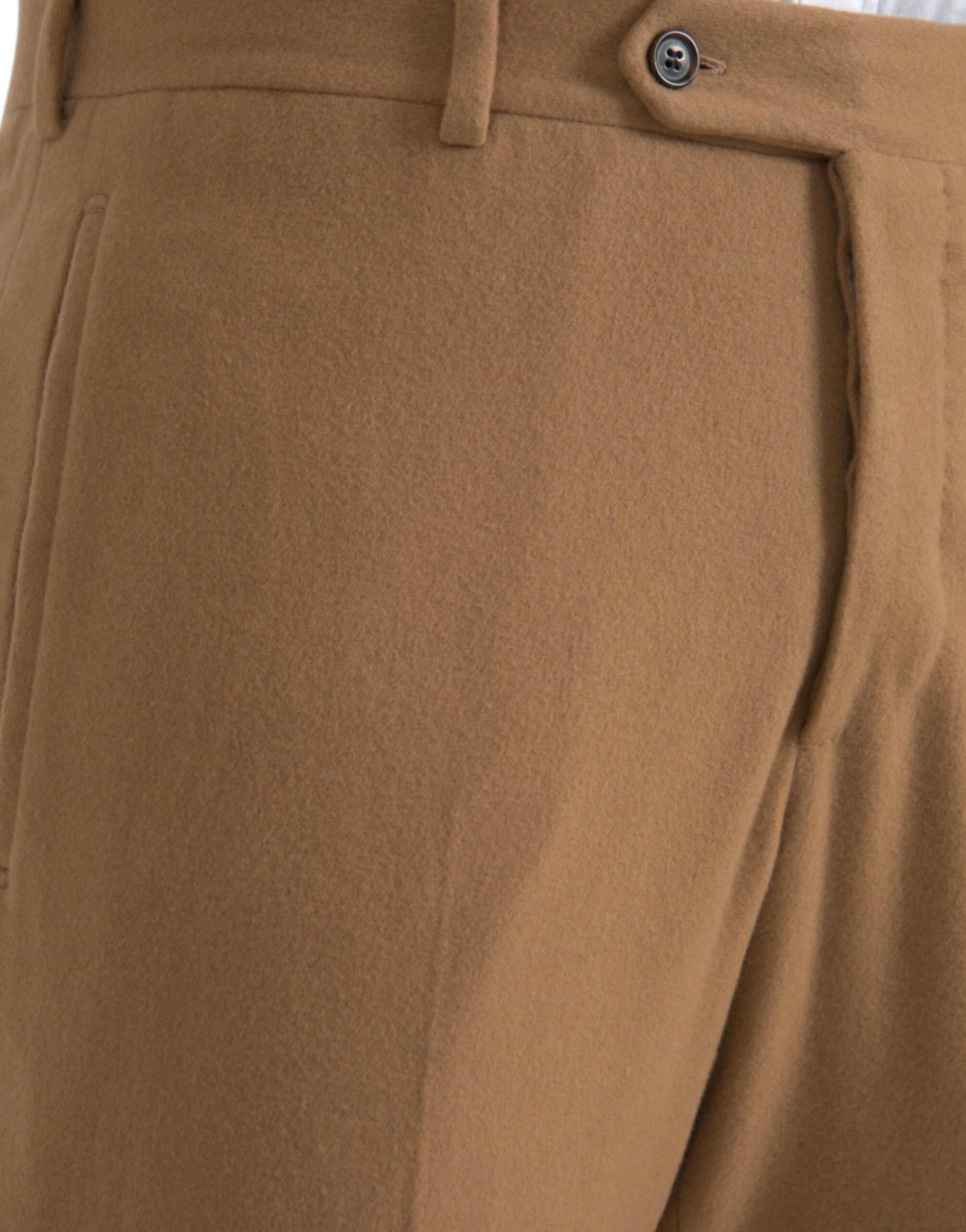 Beige Kaschmir Männer Straight Fit Kleiderhosen