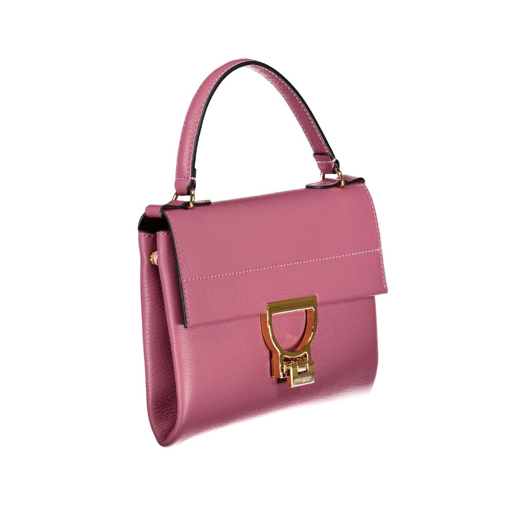 Rosa Lederhandtasche