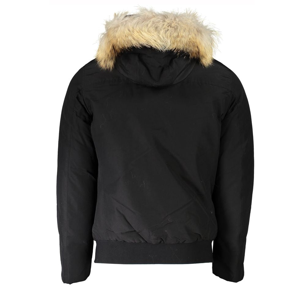 Schwarze Baumwolljacke