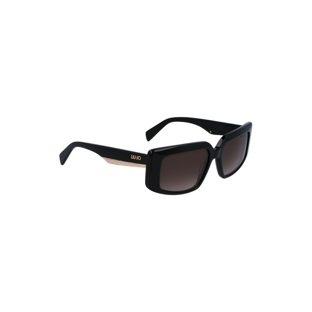 Schwarze Acetat-Sonnenbrille