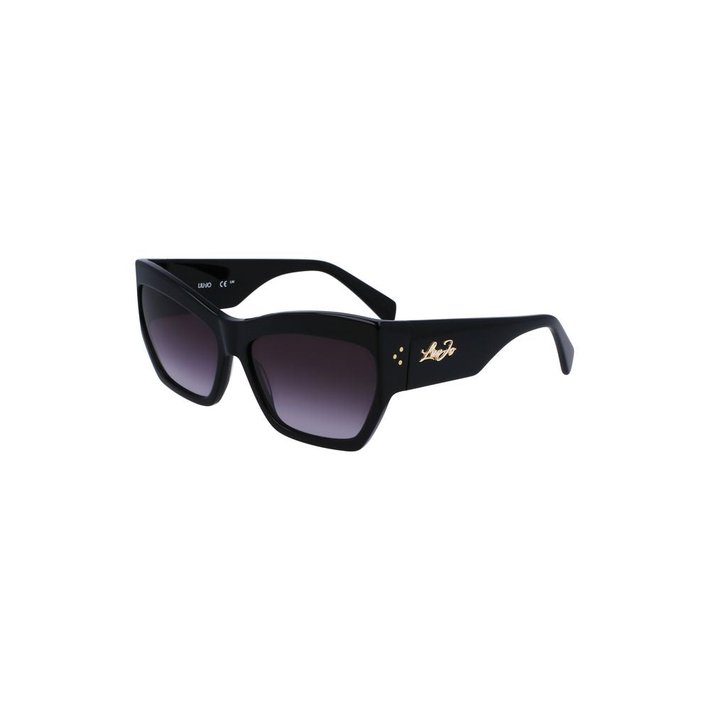 Schwarze Acetat-Sonnenbrille