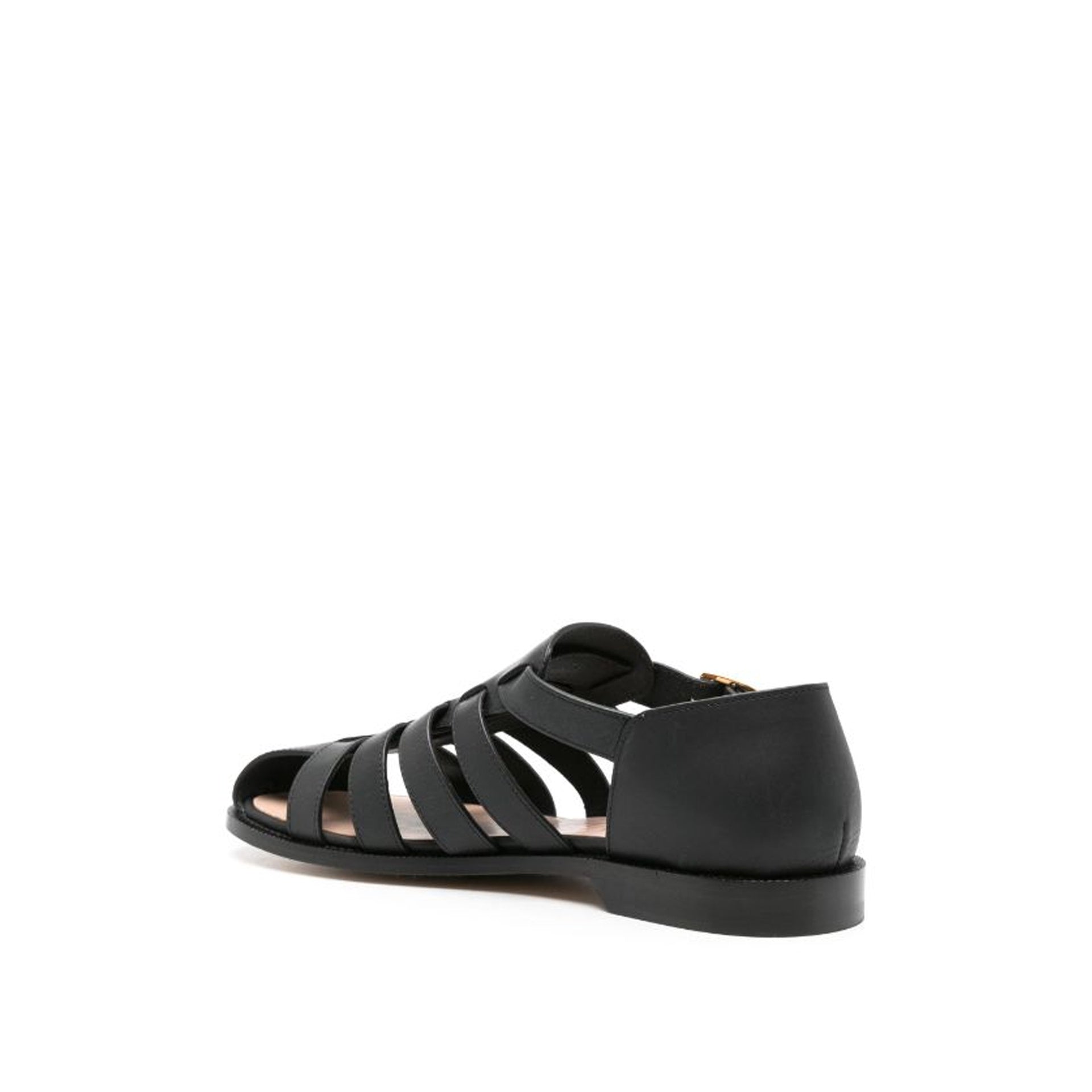 Loewe-Loewe Campo Leather Sandals-MEN SHOES-Black-Deal-Outlet-by-ARCHIVIST
