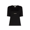 Saint Laurent-Saint Laurent Cotton Logo T-Shirt-WOMEN CLOTHING-Black-Deal-Outlet-by-ARCHIVIST