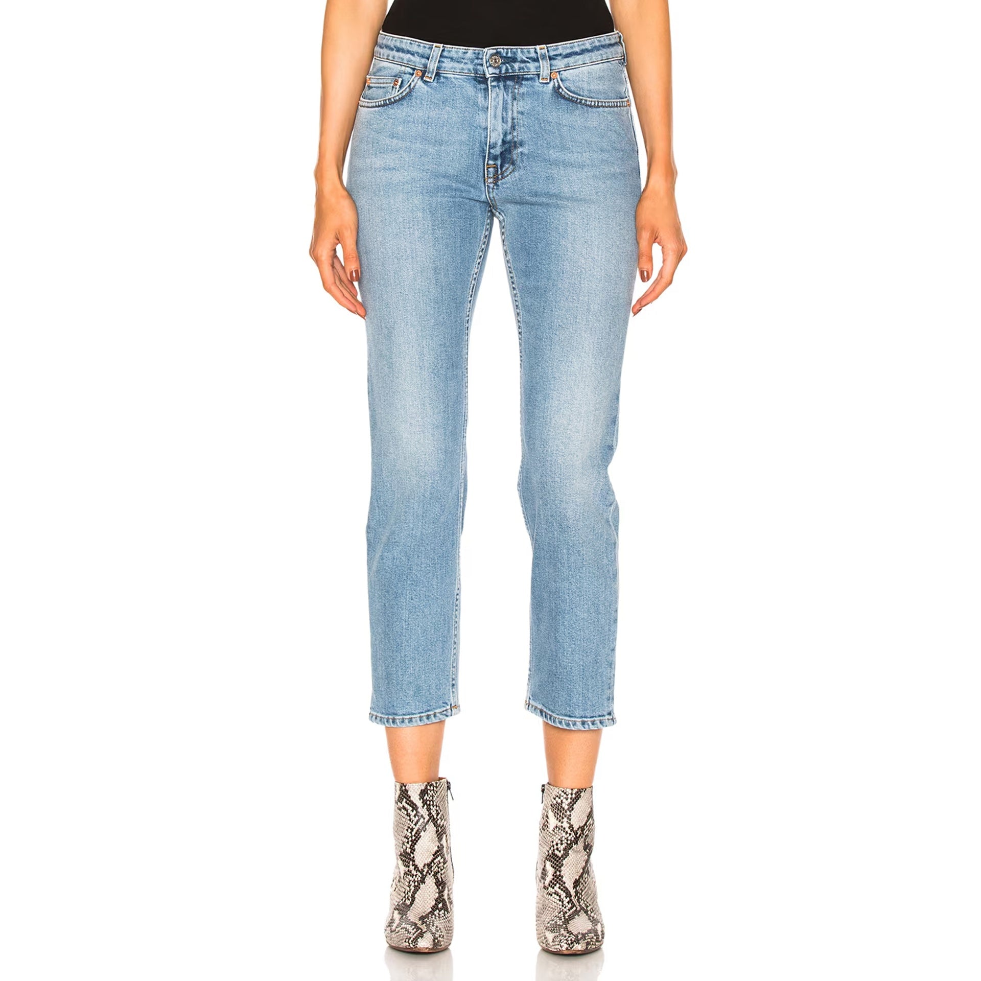 Acne Studios-Acne Studios Row Denim Jeans-WOMEN CLOTHING-Black-Deal-Outlet-by-ARCHIVIST