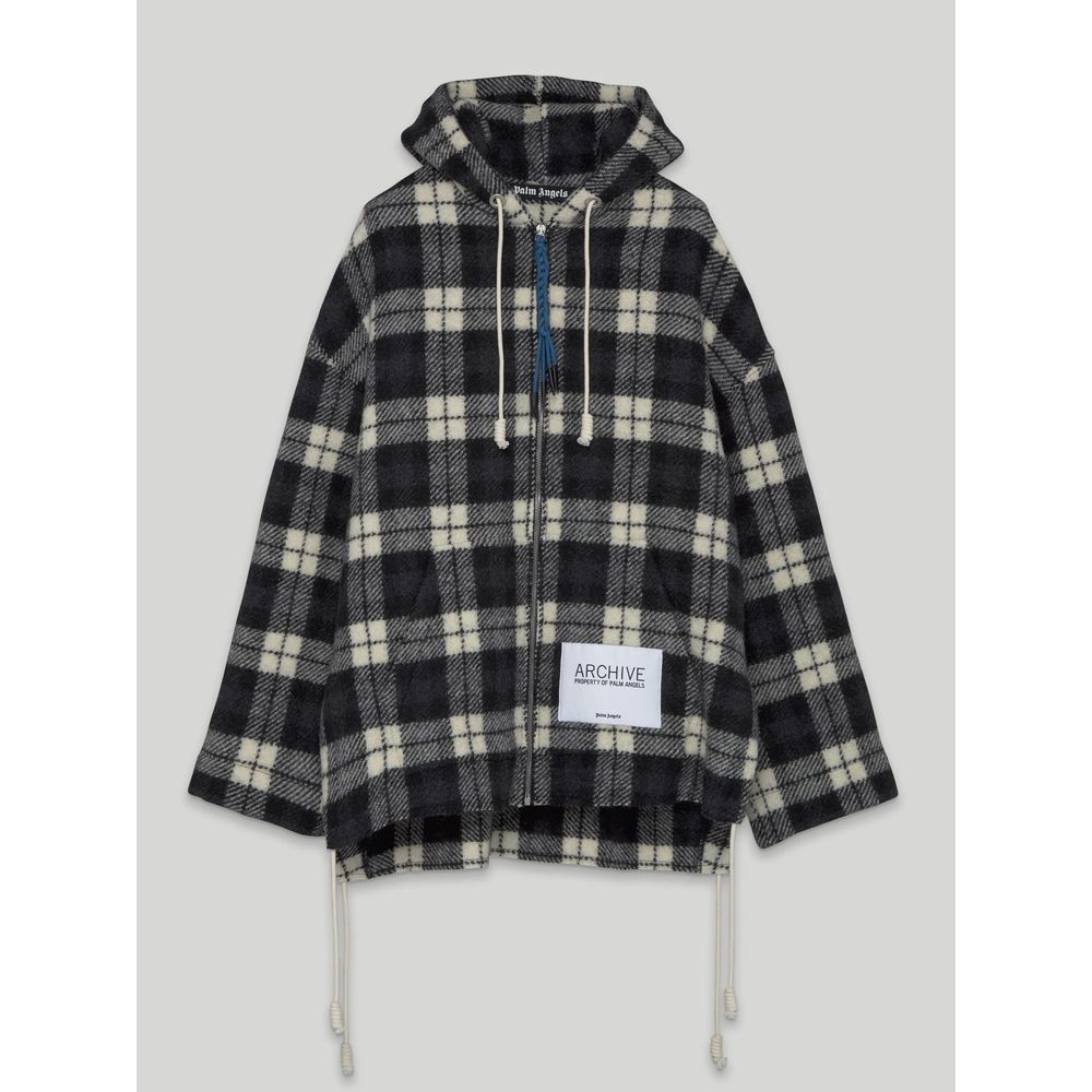 Archival Check Cashmere Jacke mit Kapuze