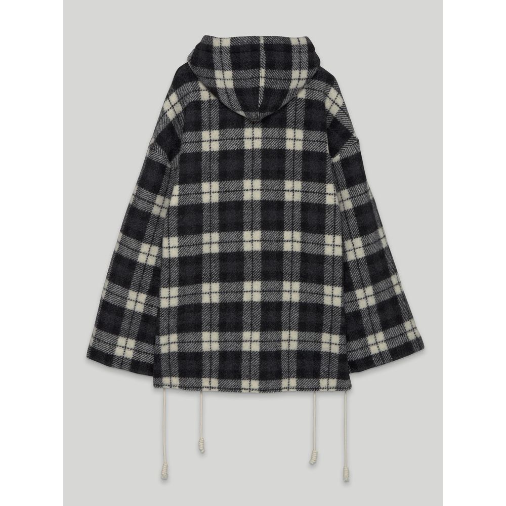 Archival Check Cashmere Jacke mit Kapuze