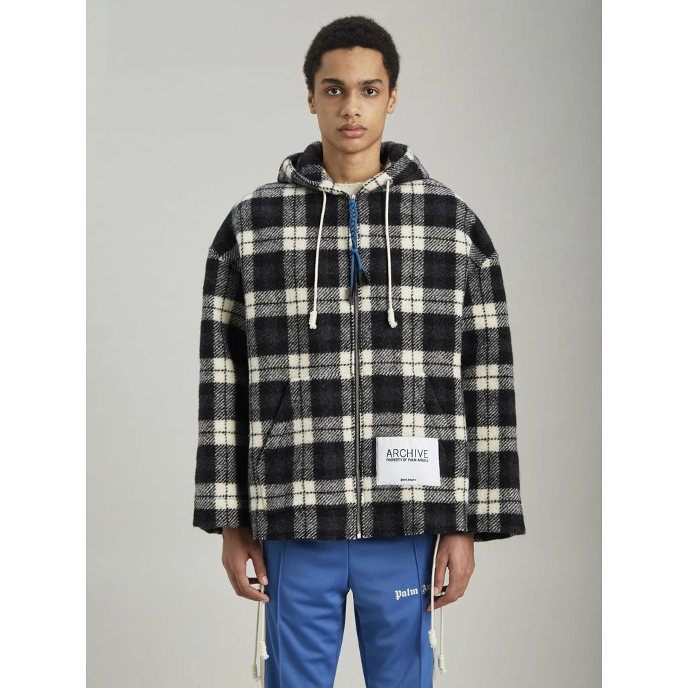 Archival Check Cashmere Jacke mit Kapuze