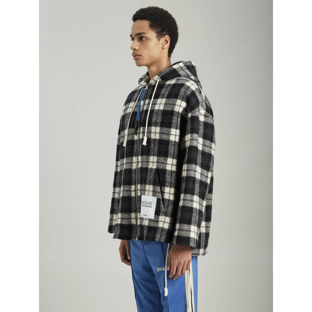 Archival Check Cashmere Jacke mit Kapuze