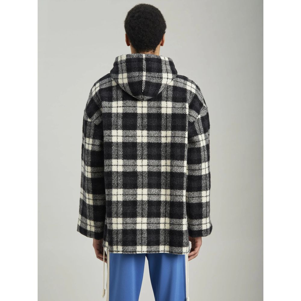 Archival Check Cashmere Jacke mit Kapuze