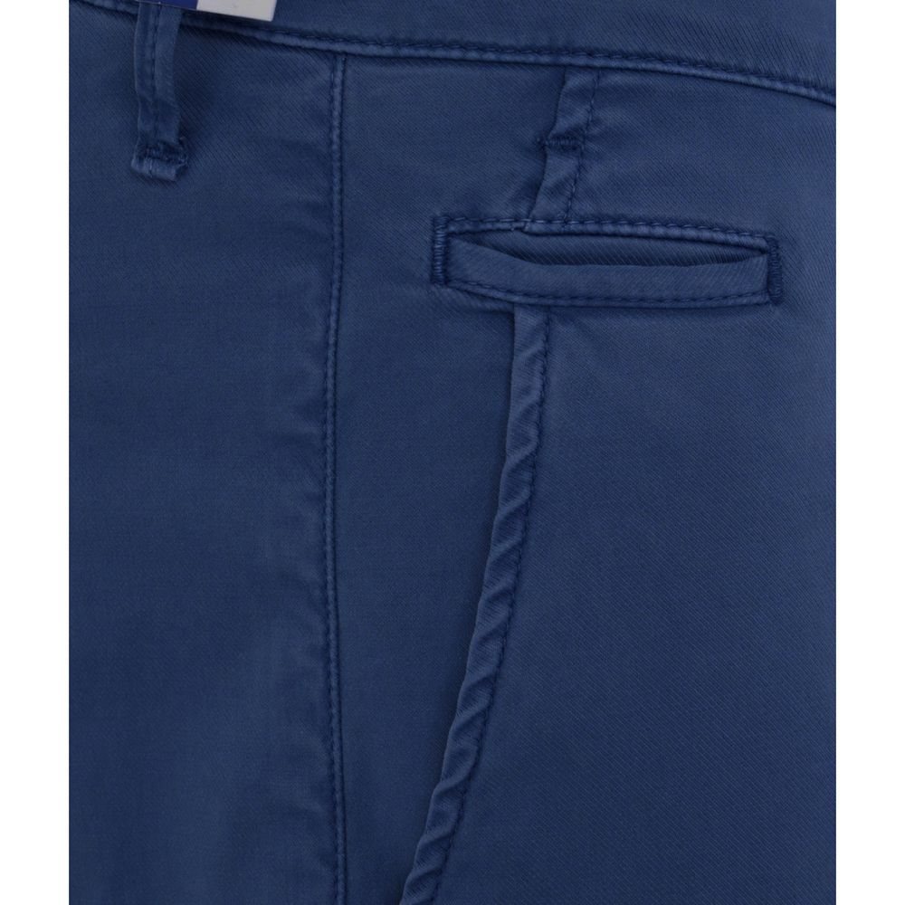 Schlanke Chino-Hose aus blauer Baumwolle - Slim Fit