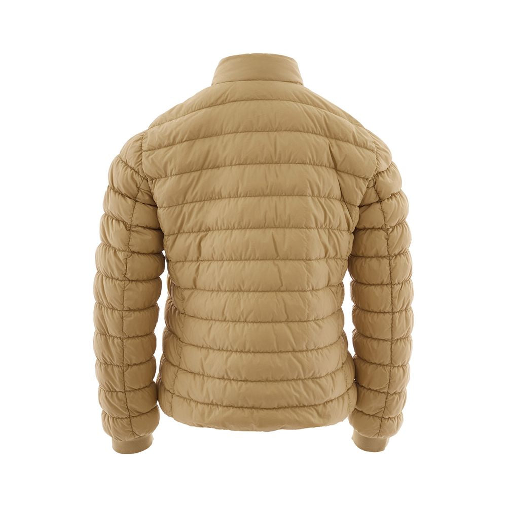 Beige Polyamid Designer Jacke