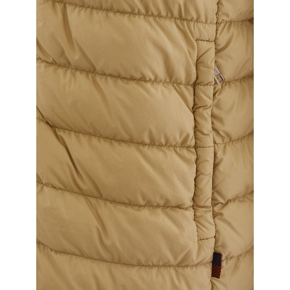 Beige Polyamid Designer Jacke