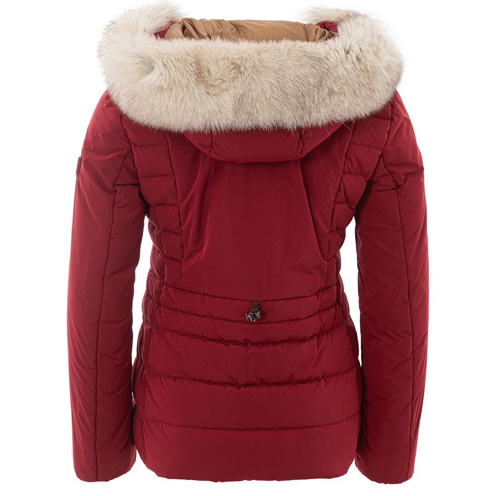 Bordeaux Elegance Damen Polyester Jacke