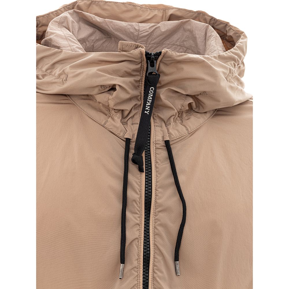 Elevated Urban Style Beige Polyamid Jacke