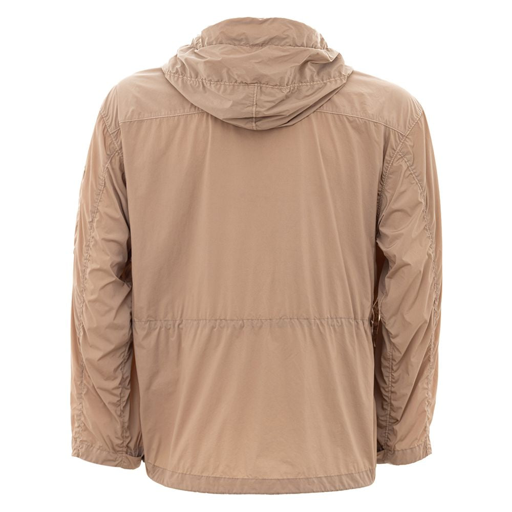 Elevated Urban Style Beige Polyamid Jacke