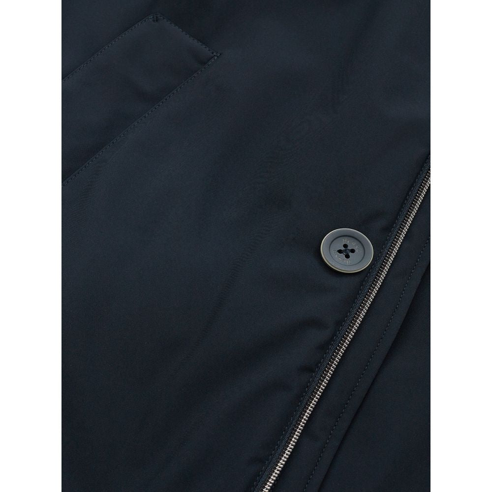 Elegante blaue Polyester Herno Jacke für Männer