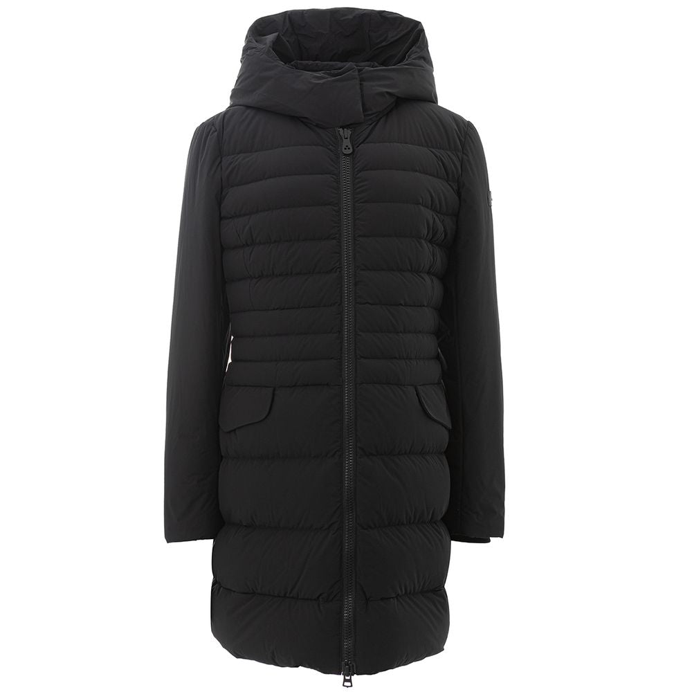 Elegante schwarze Polyamidjacke für Frauen