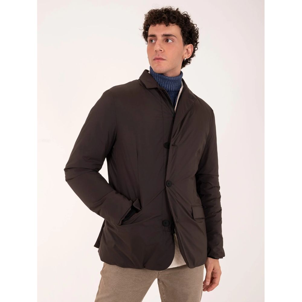 Braune Polyester-Jacke