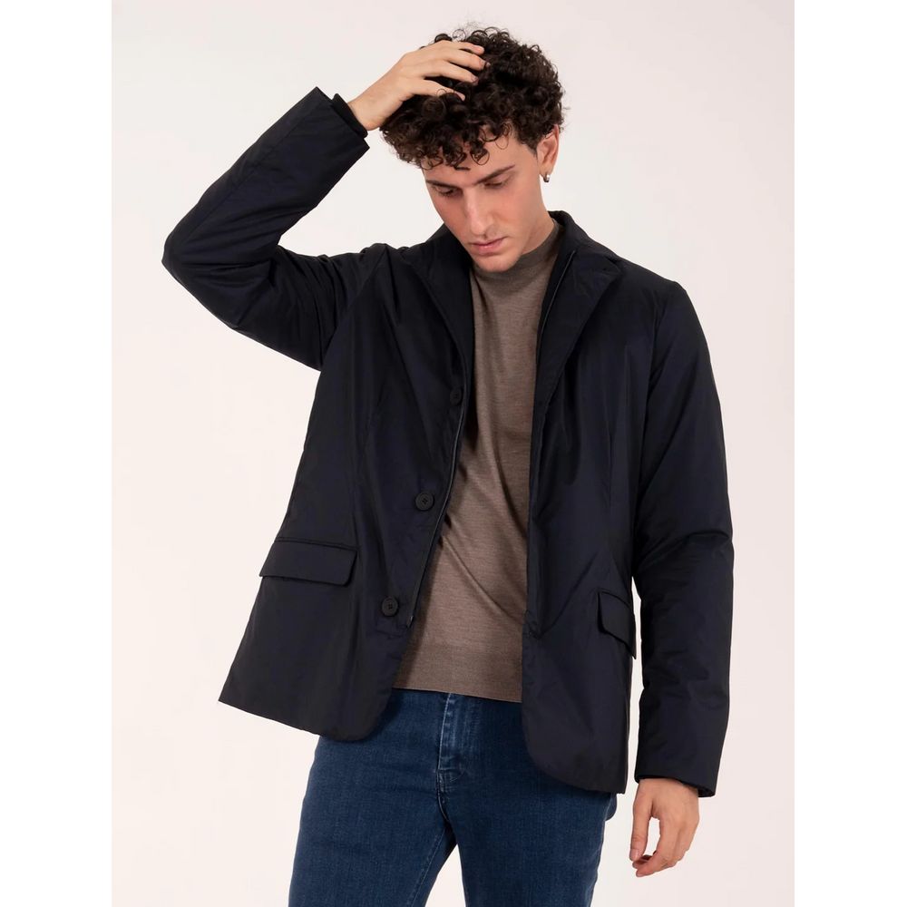 Blaue Polyester-Jacke