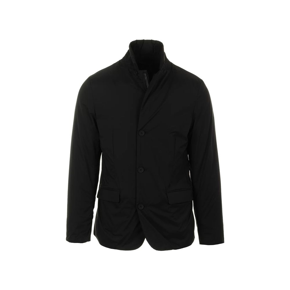 Schwarze Polyester-Jacke