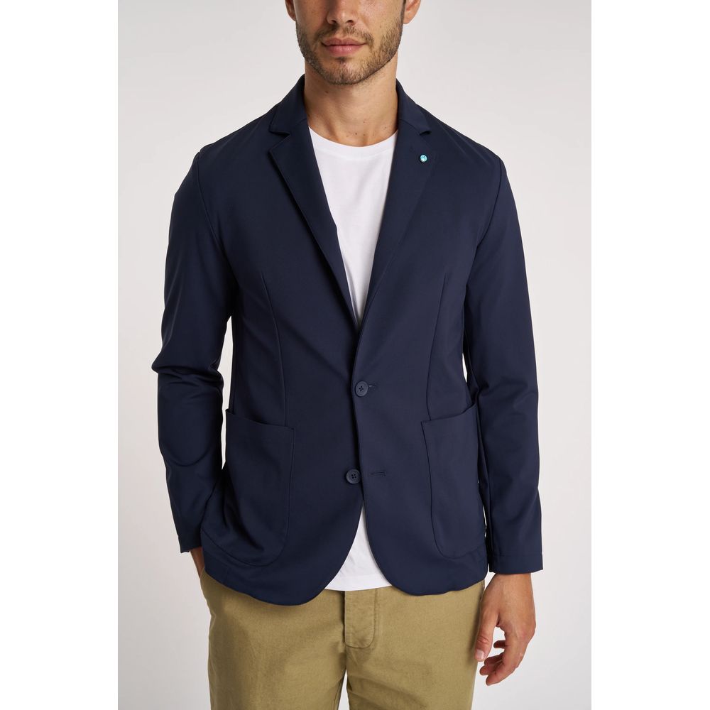 Blaue Polyester-Jacke