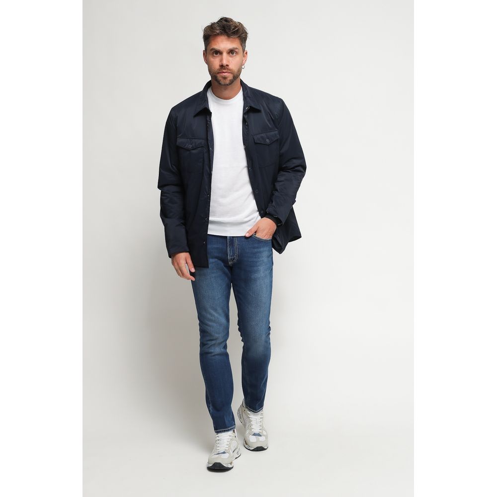 Blaue Polyester-Jacke