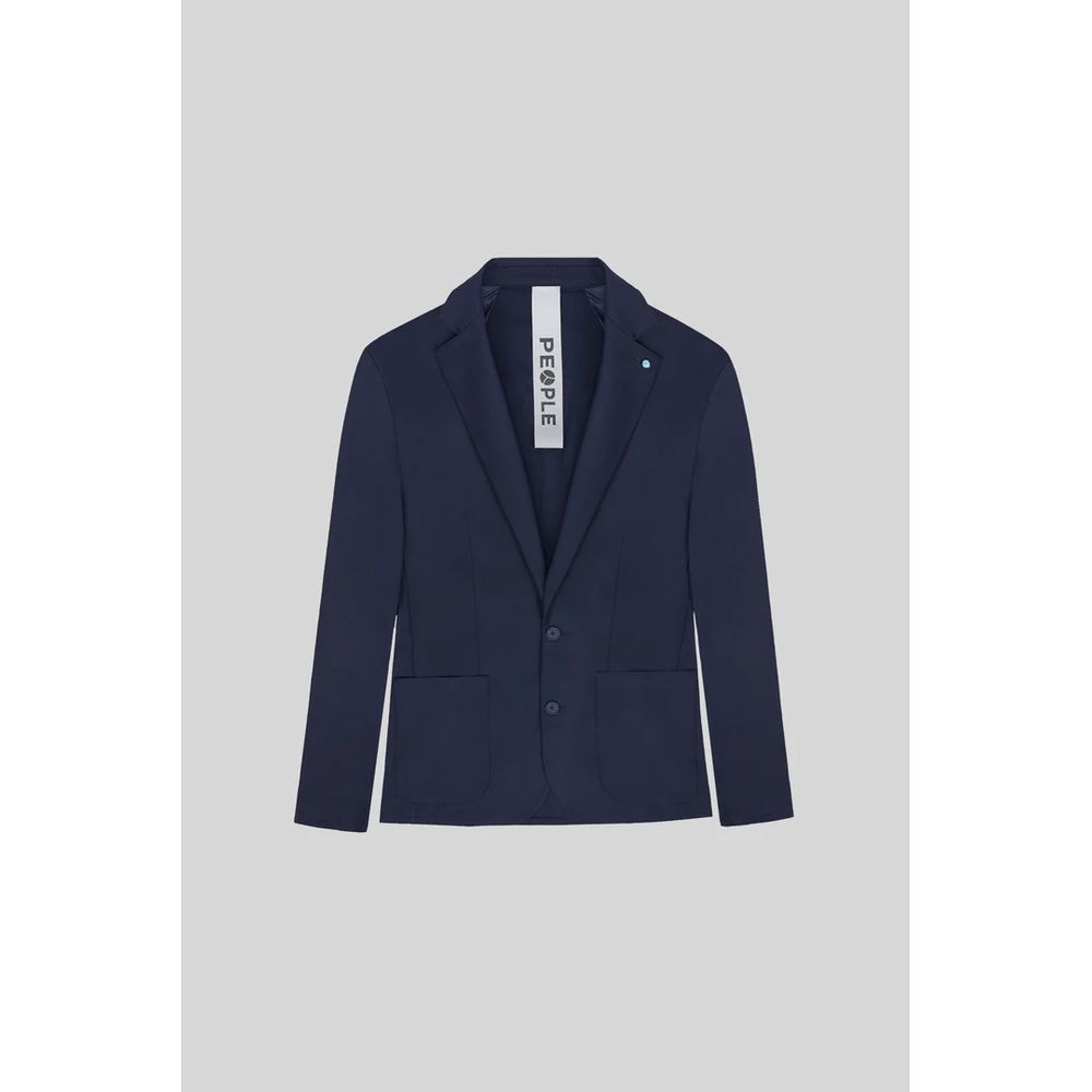 Blaue Polyester-Jacke