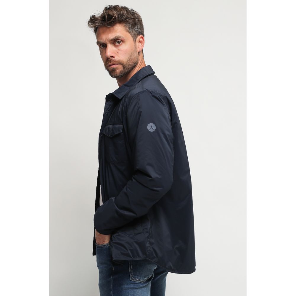 Blaue Polyester-Jacke