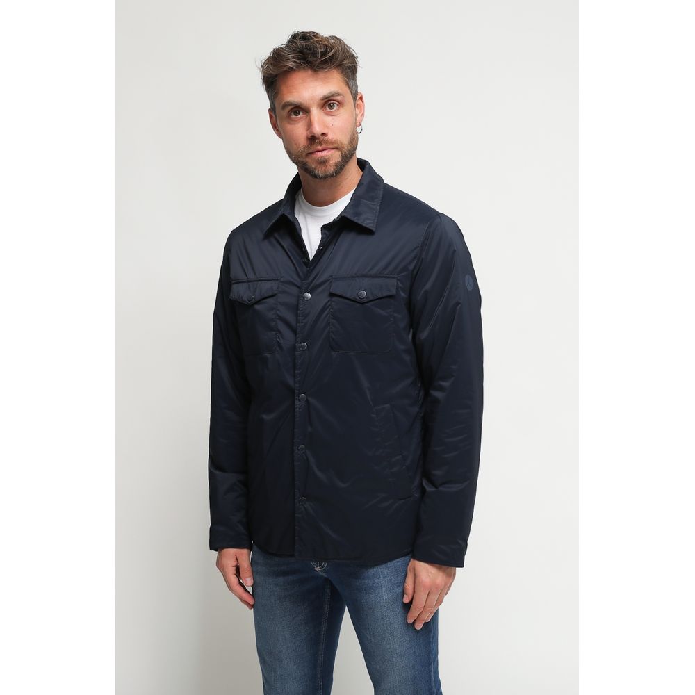 Blaue Polyester-Jacke