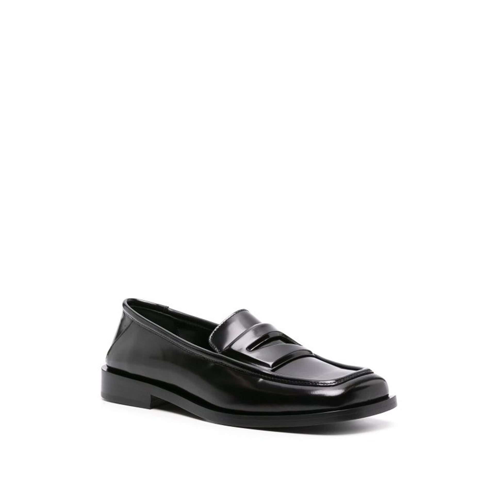 The Attico-The Attico Amanda Leather Loafers-WOMEN SHOES-Black-Deal-Outlet-by-ARCHIVIST