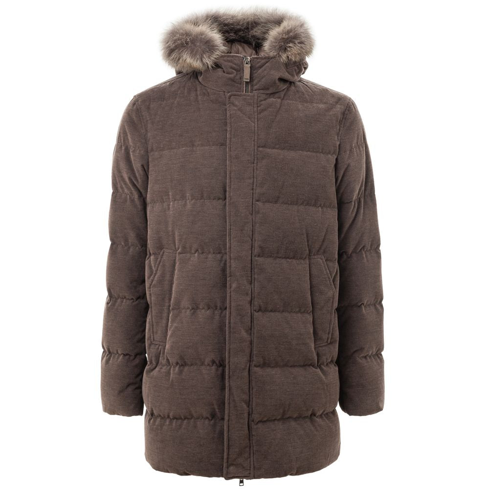 Braune Baumwolljacke