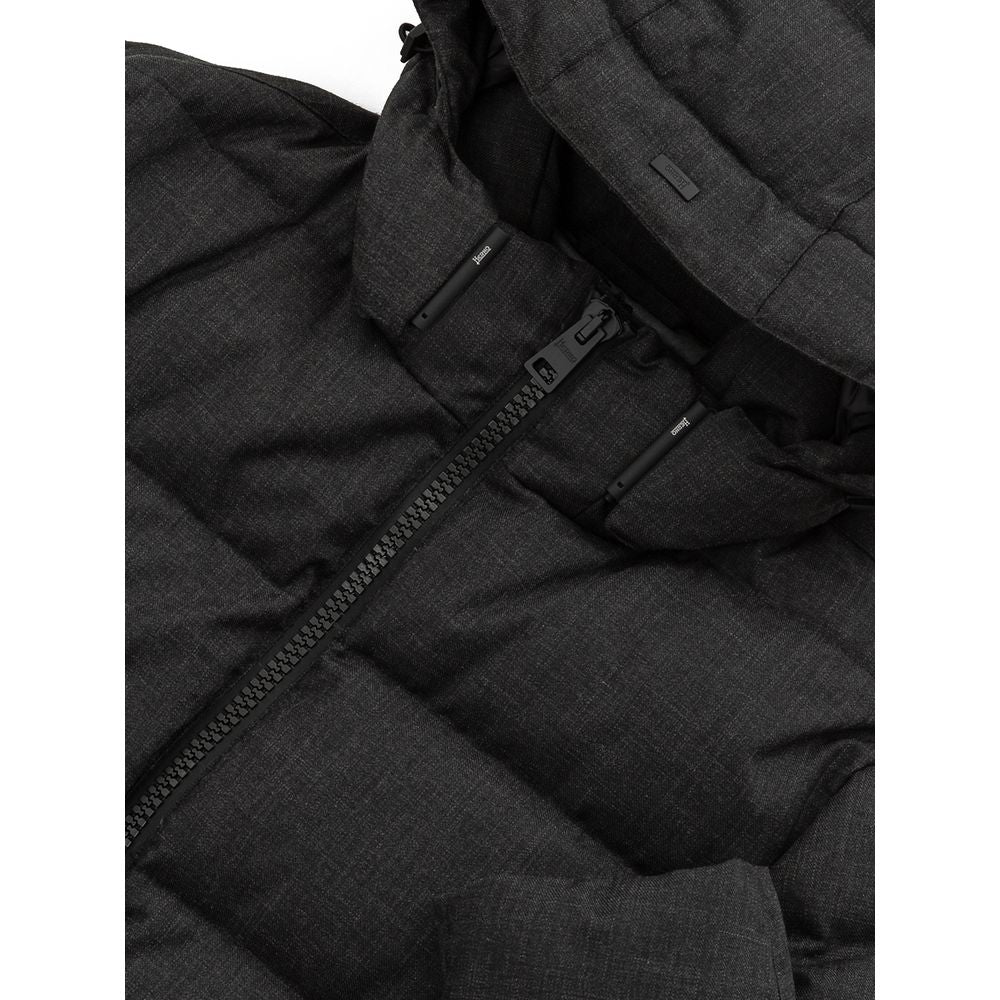 Schwarze Polyester-Jacke