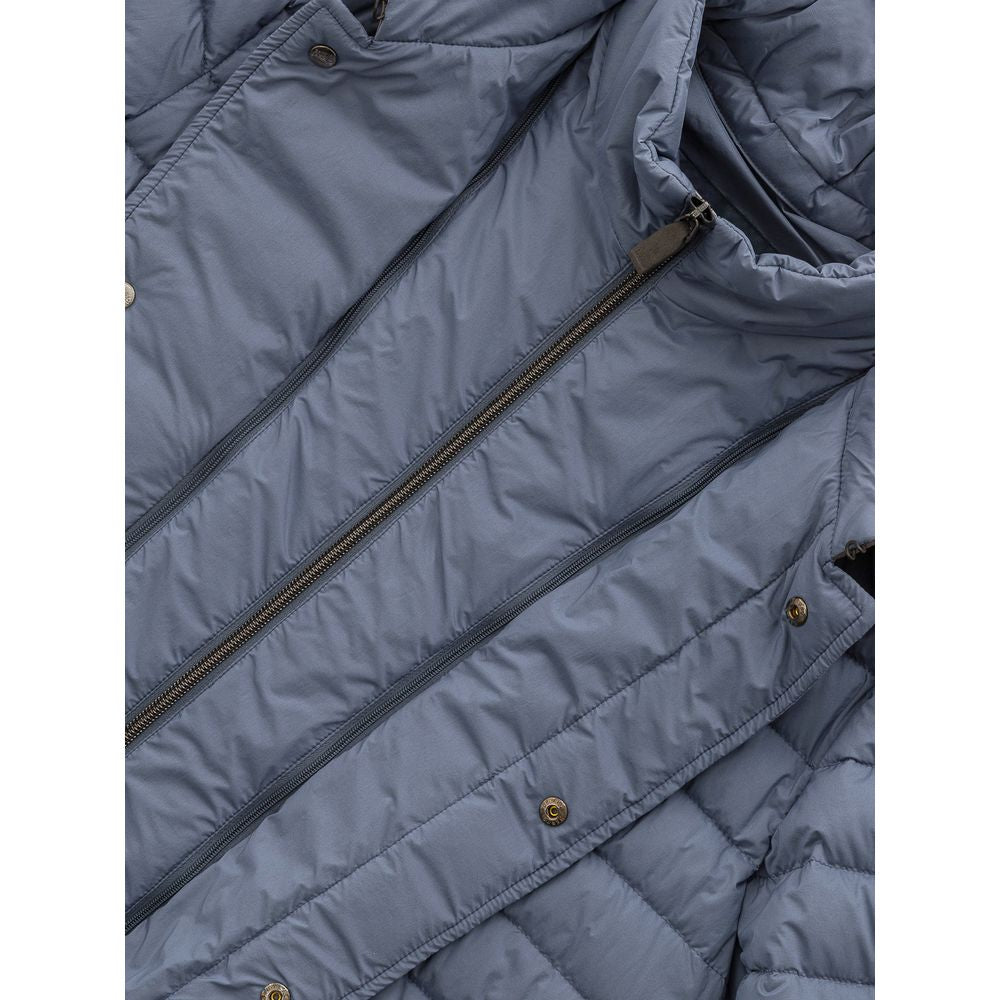 Blaue Polyester-Jacke