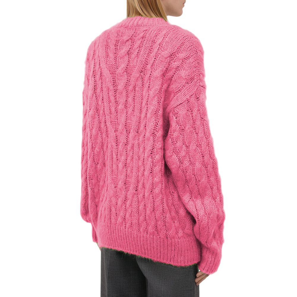 Rosa Acryl-Pullover