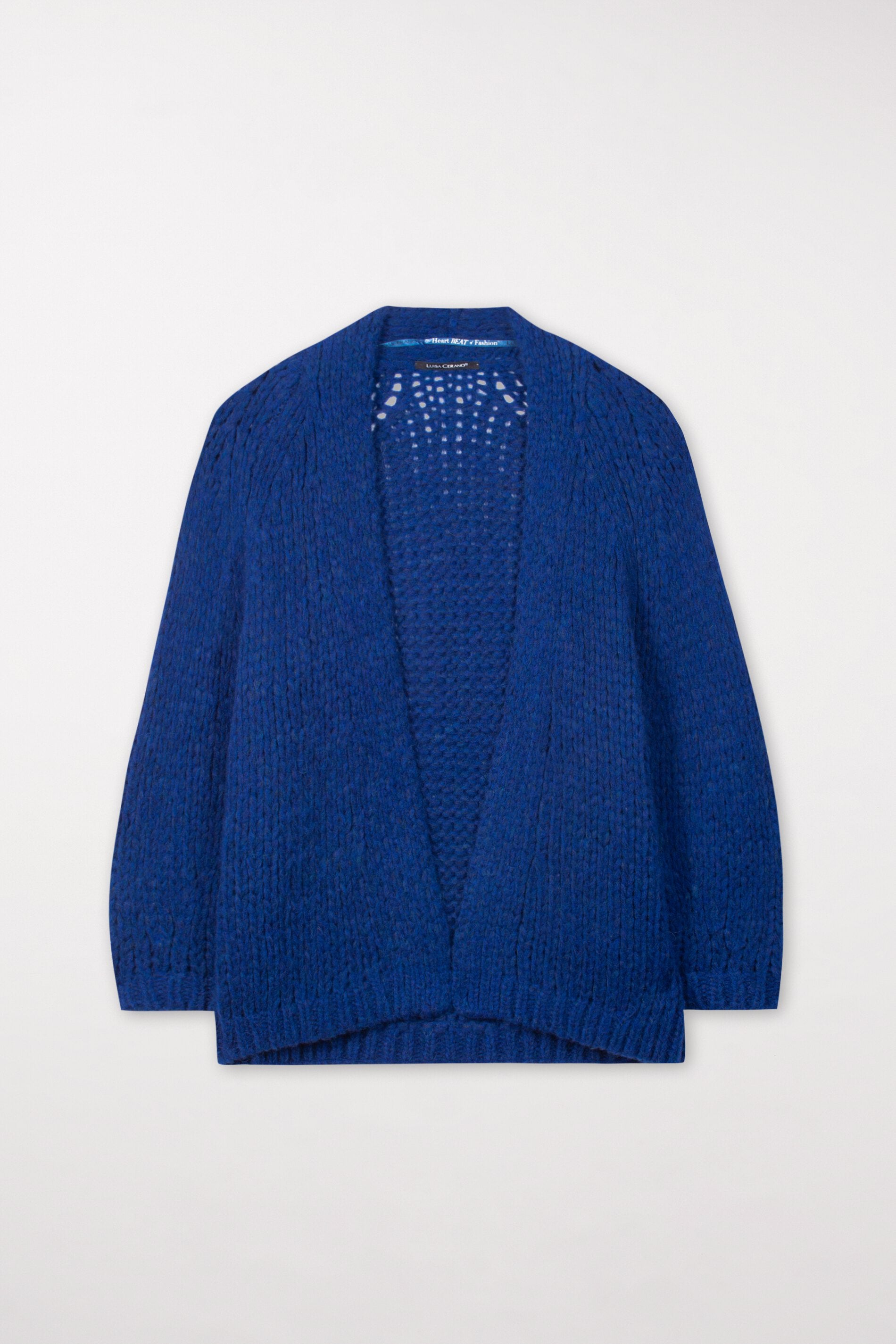 LUISA CERANO-OUTLET-SALE-Cardigan aus Woll-Mix-Strick-34-signal blue-by-ARCHIVIST