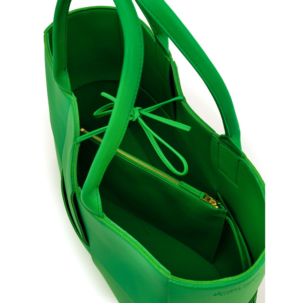 Grüne Lederhandtasche