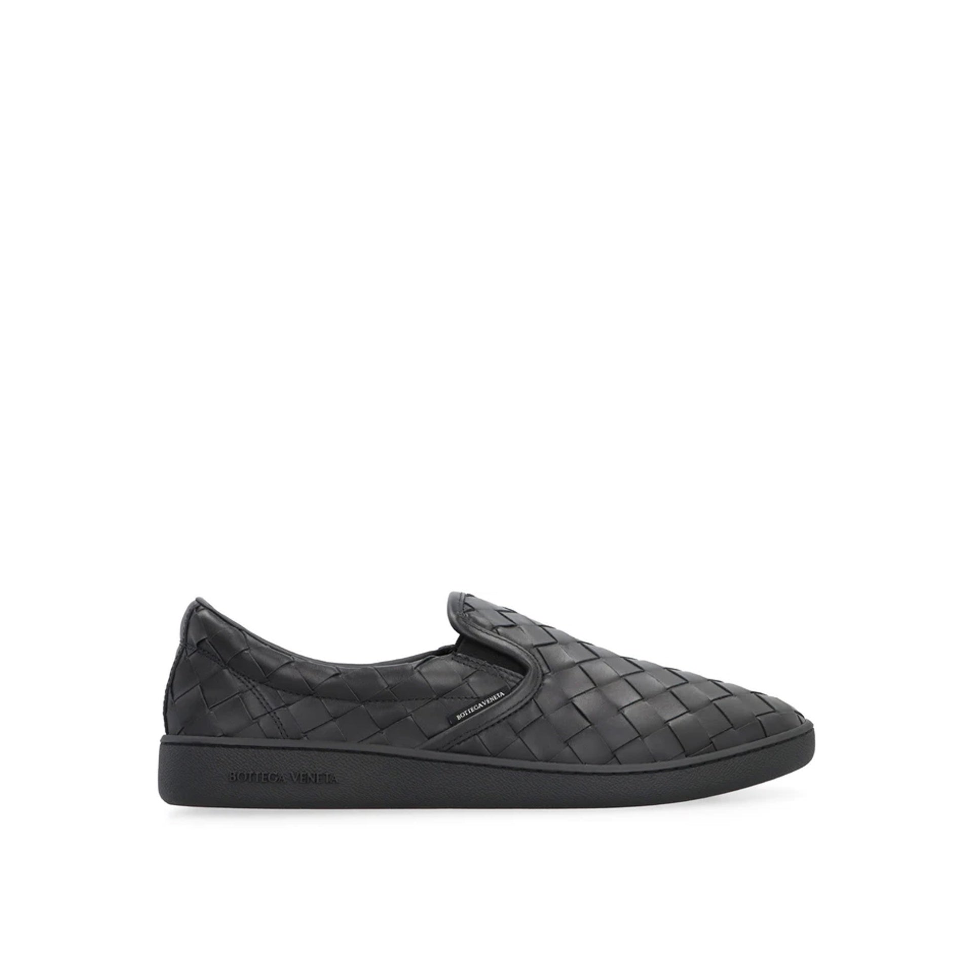 Bottega Veneta-Bottega Veneta Sawyer Leather Sneakers-MEN SHOES-Black-Deal-Outlet-by-ARCHIVIST