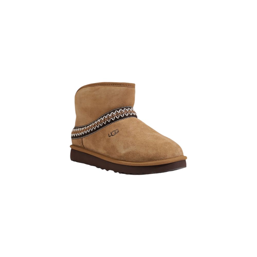 Beige Wildlederstiefel