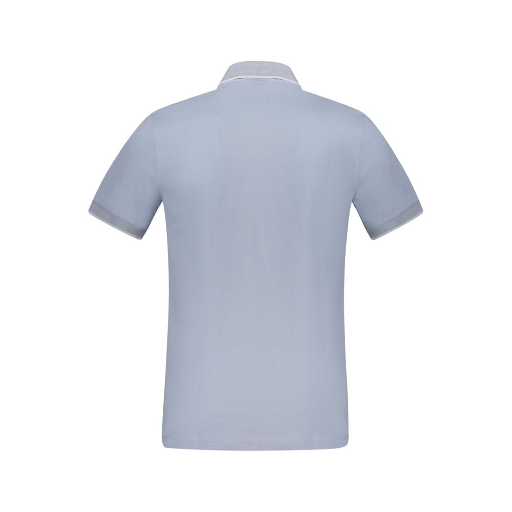 Hellblaues Baumwoll-Poloshirt