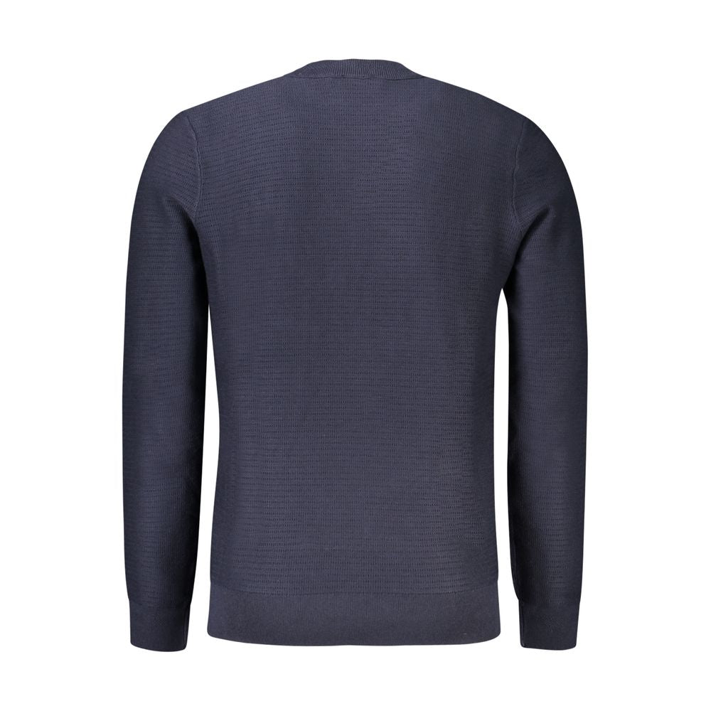 Blauer Baumwollpullover