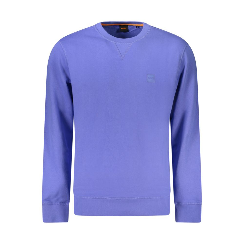 Blauer Baumwollpullover