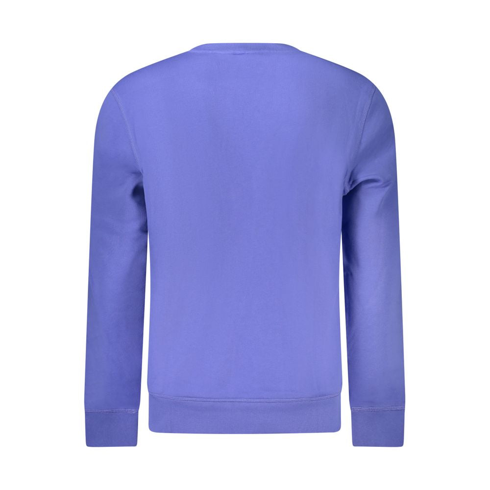 Blauer Baumwollpullover