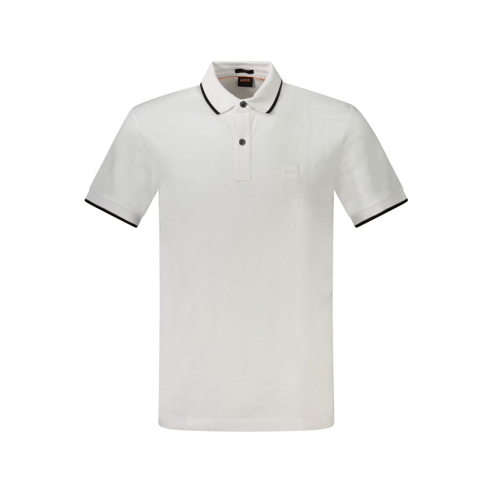 Weißes Baumwoll-Poloshirt