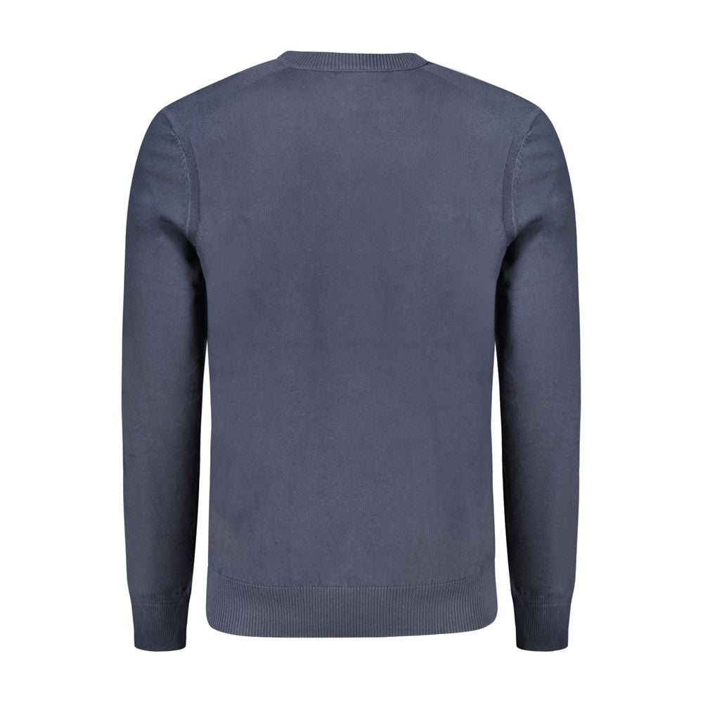 Blauer Baumwollpullover