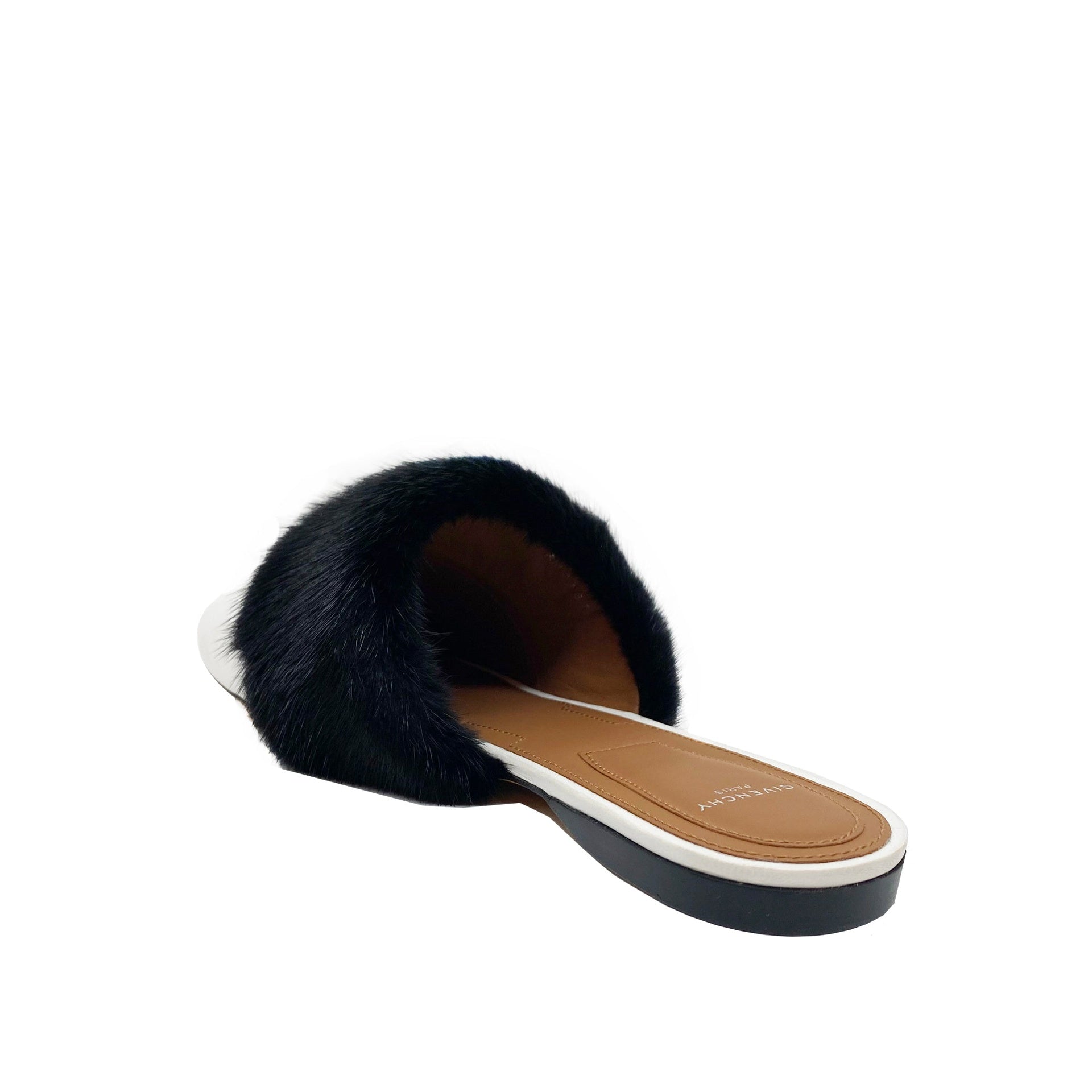 Givenchy-Givenchy Bedford Fur Trim Mules-WOMEN SHOES-Black-Deal-Outlet-by-ARCHIVIST