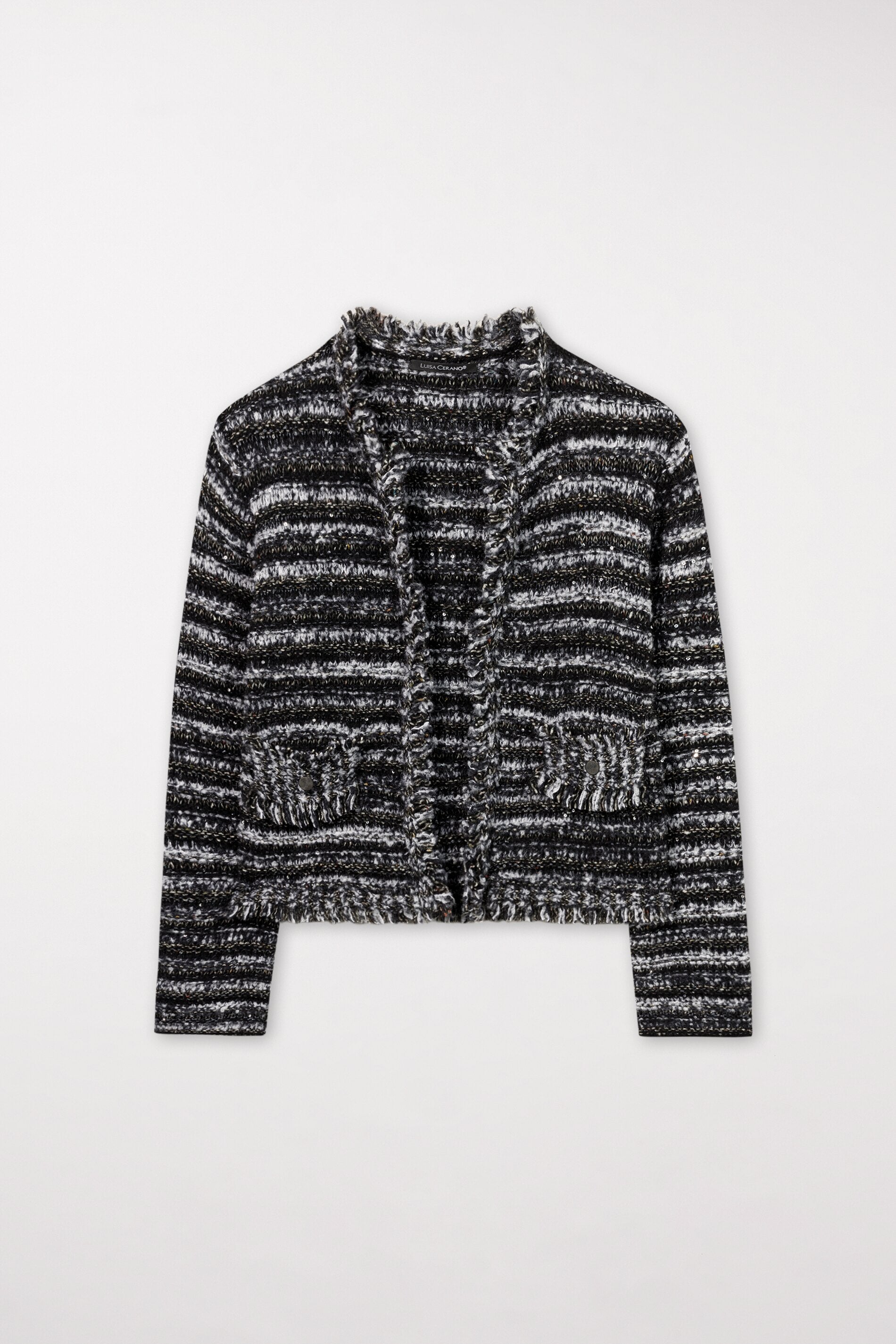 Fransenjacke in Fancy-Tweed