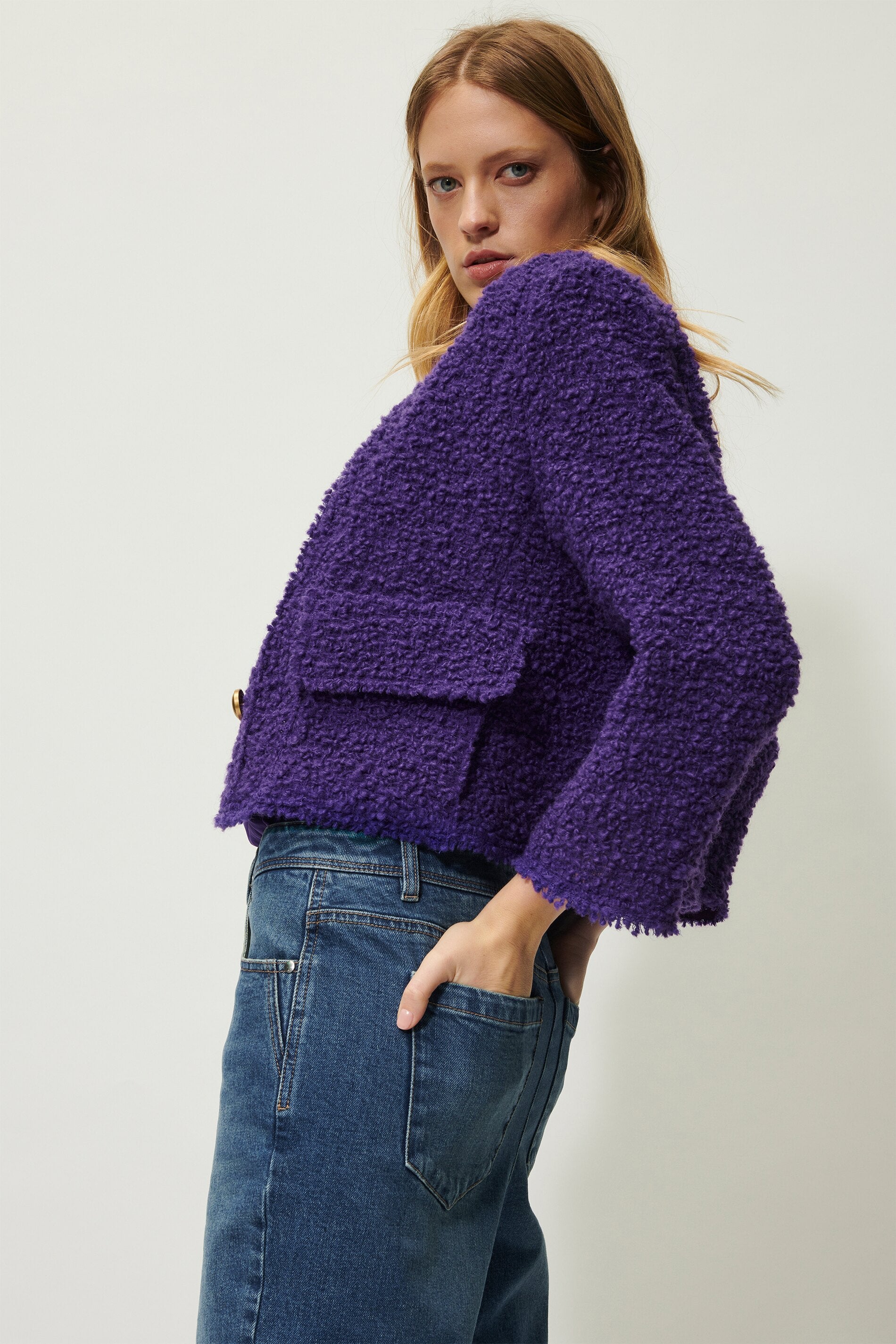 Bouclé-Jacke