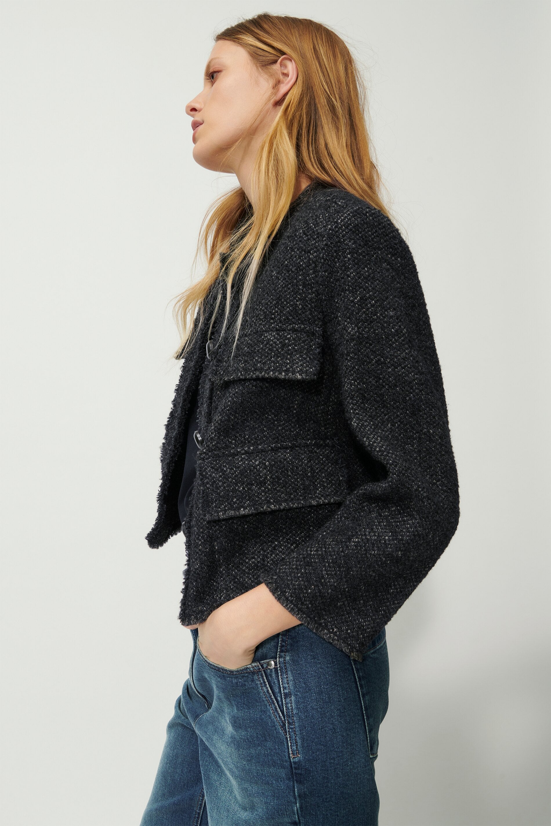 Jacke aus Two-Tone-Tweed