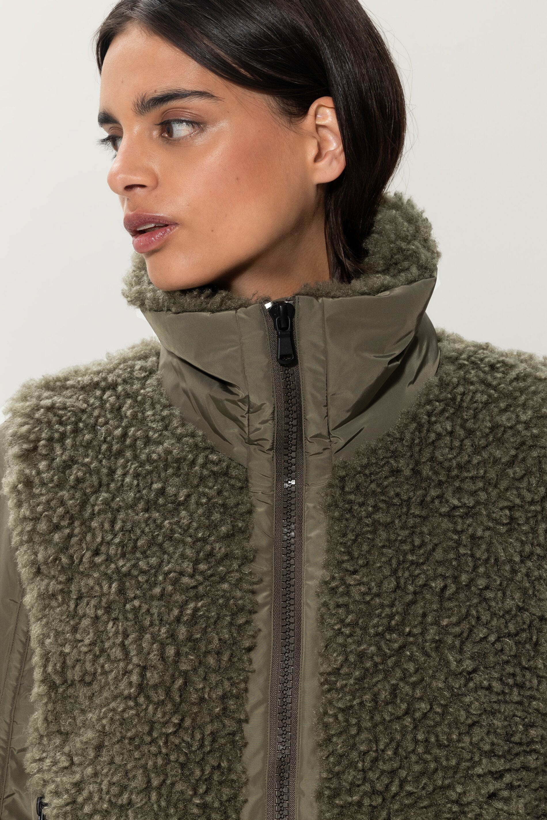 Outdoorjacke in Felloptik