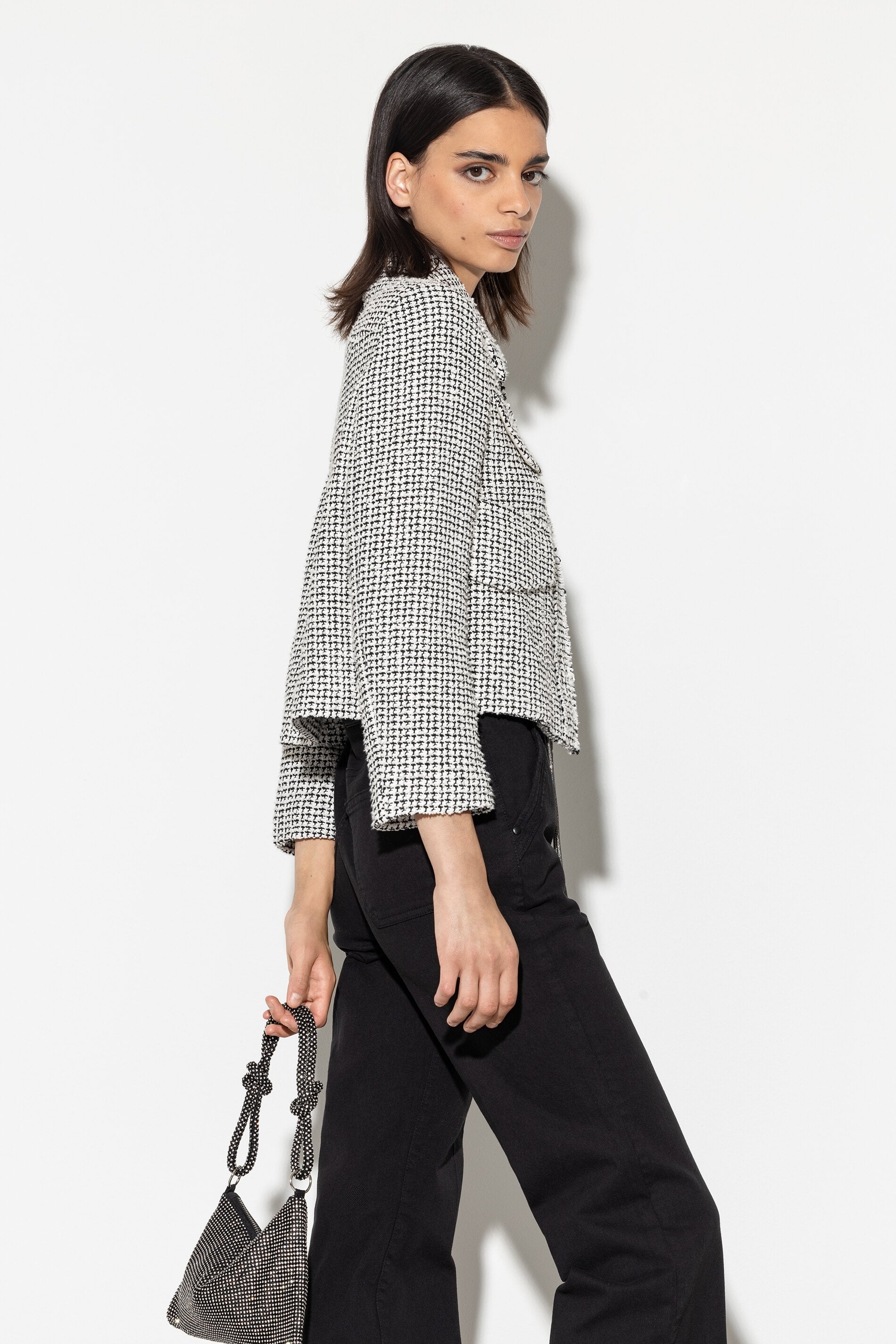 Jacke in Tweed-Optik